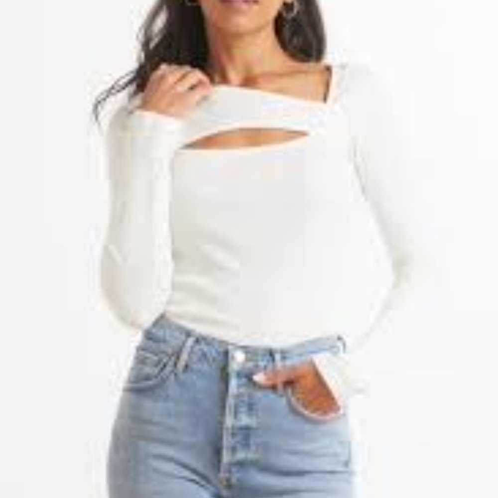 Revolve Citizens of Humanity Iris Long Sleeve Cut Out Top NWT